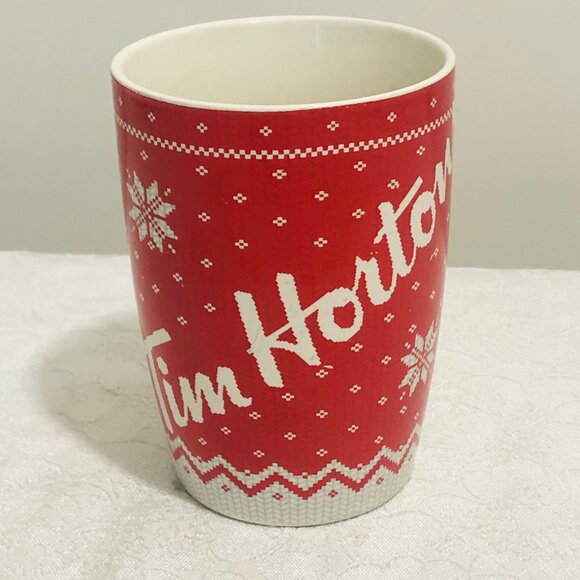 Tim Hortons Mug #/No 015; 2015 ~ Ltd. Edition, Christmas Knit Sweater Design - Picture 3 of 5